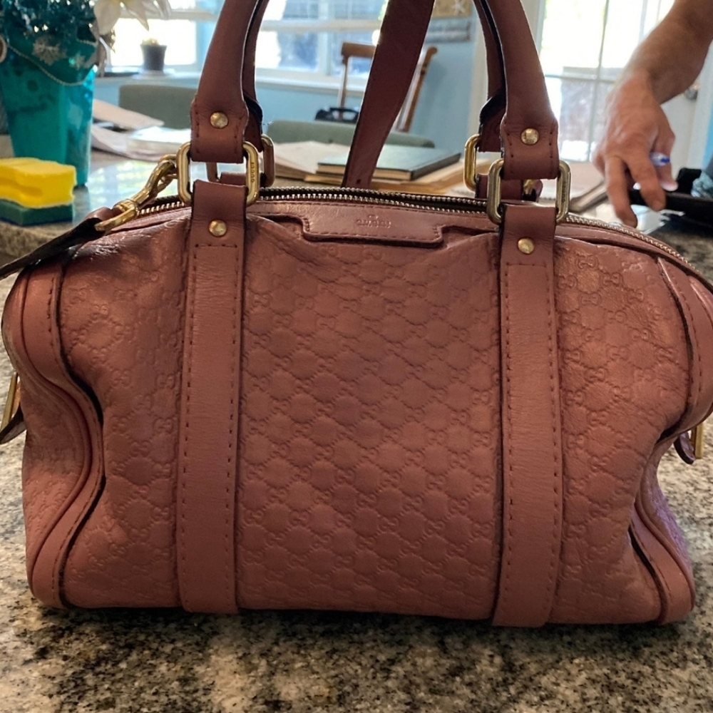 Gucci Guccissima 2 way Boston Bag